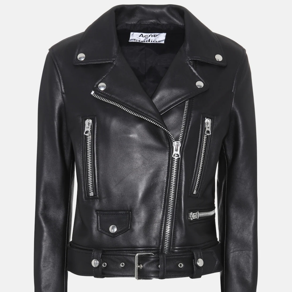 Acne studios leather biker jacket